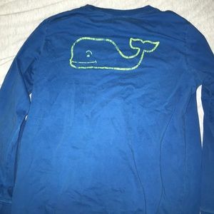Long sleeve blue vineyard vines shirt